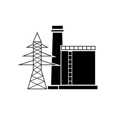 elektrik santrali simgesi vektör işareti