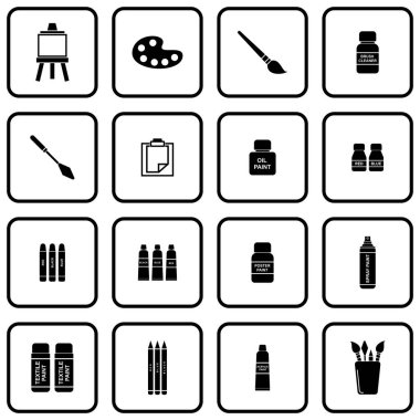 boyama araçları simgesi vektör işareti belirle