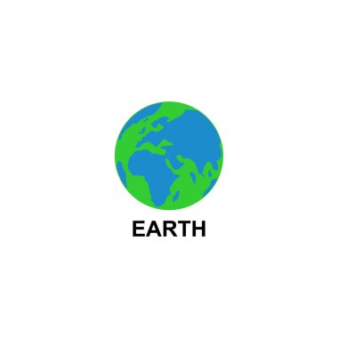 Dünya gezegeninin simge vektör sembolü