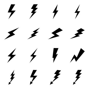 Şimşek aydınlatma simgesi vektör işareti simgesi