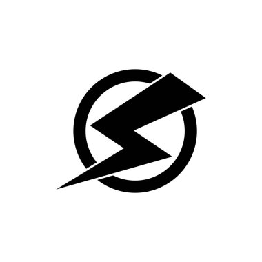 Şimşek aydınlatma simgesi vektör işareti simgesi