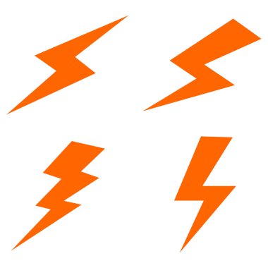 Şimşek aydınlatma simgesi vektör işareti simgesi