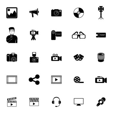 çokluortam simgesi vektör işareti simgesi ayarla