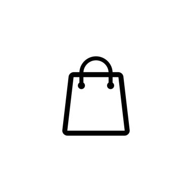 Alışveriş poşeti simgesi seti, alışveriş çantası vektör seti işareti