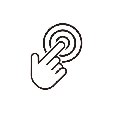 El tıklama simgesi vektör işareti