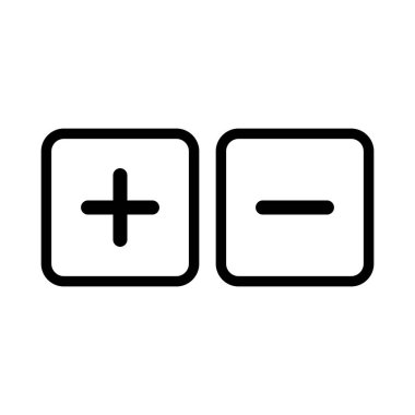 artı ve eksi simge vektör işareti sembolü