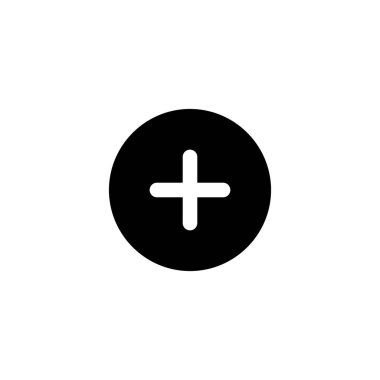 Artı simge. pozitif simge vektör işareti sembolü