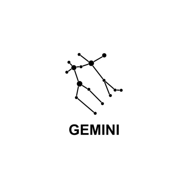 Symbol Znaku Wektora Zodiaku Gwiazdy Gemini — Wektor stockowy