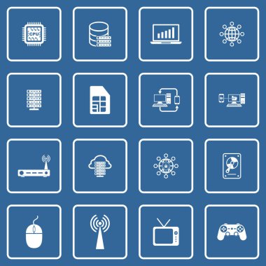 teknoloji simgesi vektör işareti belirle