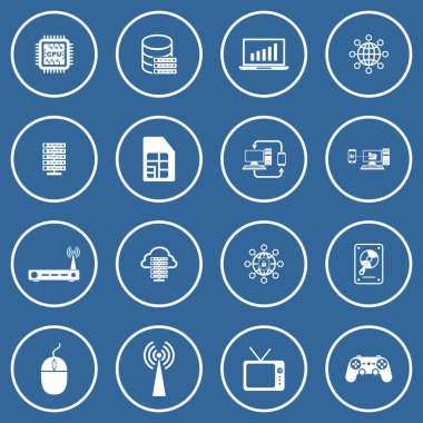 teknoloji simgesi vektör işareti belirle