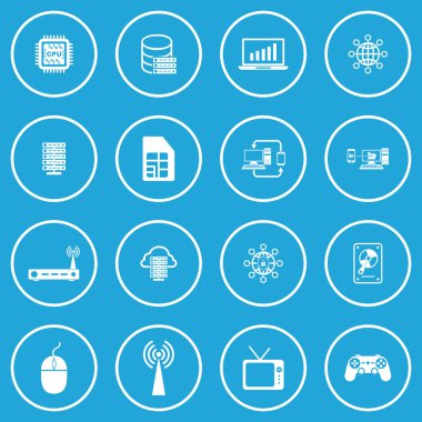 teknoloji simgesi vektör işareti belirle