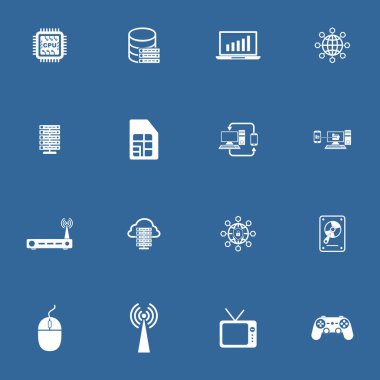 teknoloji simgesi vektör işareti belirle