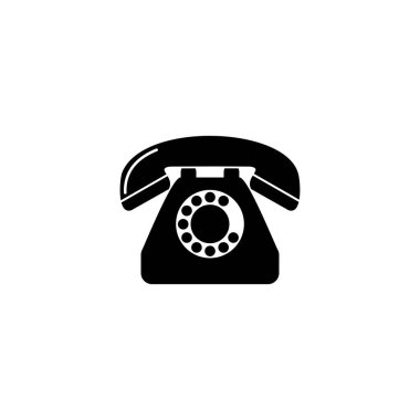 Telefon simgesi ayarlandı, eski telefon simgesi vektör işareti işareti