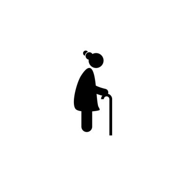 yaşlı insanlar simge vektör sembolü