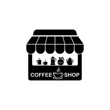 Kafe simgesi vektör sembolü