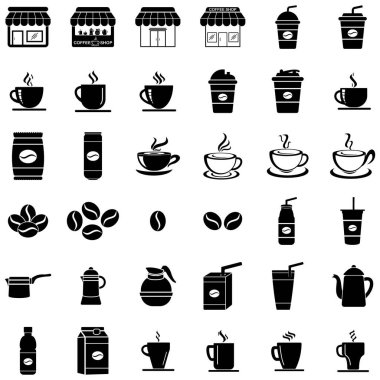 Kafe simgesi vektör sembolü