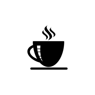 Kahve fincanı simgesi, logo vektör simgesi