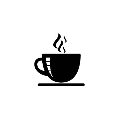 Kahve fincanı simgesi, logo vektör simgesi