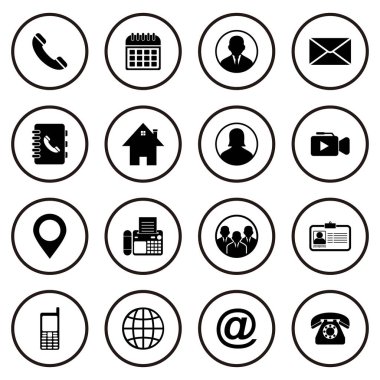 Web simgesi bizimle bağlantı kurmanın vektör sembolünü belirle