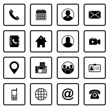 Web simgesi bizimle bağlantı kurmanın vektör sembolünü belirle