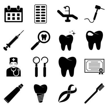 Diş simgesi vektör işareti simgesi