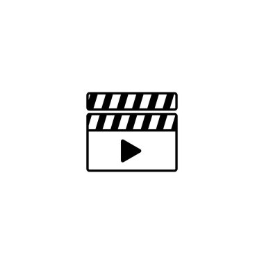 film strip simgesi vektör işareti simgesi