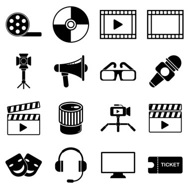 Sinema simgesi vektör işareti belirlendi