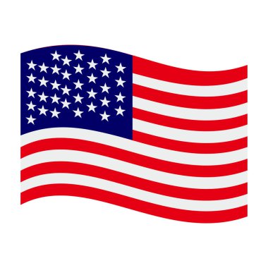 Birleşik Amerika Devleti, ülkenin bayrak vektör sembolünü temsil ediyor