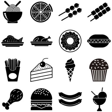 fast food simgesi vektör işareti belirle