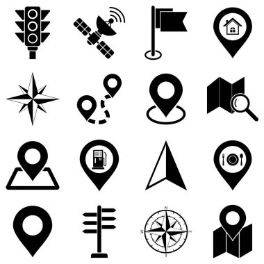 navigasyon simgesi vektör sembolü belirlendi