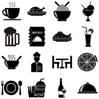 restoran simgesi vektör sembolü