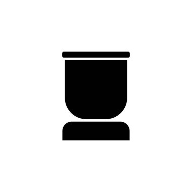 Banyo malzemelerinin küvet ikonu vektör sembolü