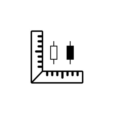 pazar analiz simgesi seti, şamdan, grafik simgesi vektör seti