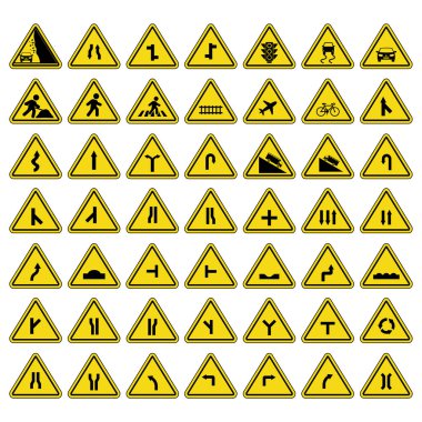 trafik işareti simgesi vektör sembolü belirlendi