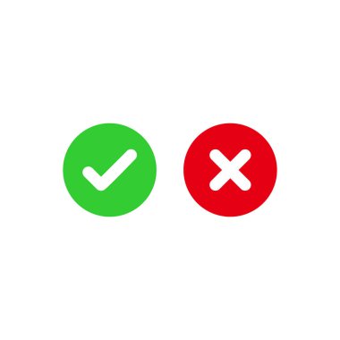 İşaretleme simgesini işaretle, ikonu onayla, onaylanmamış simge vektör sembolünü izole et 