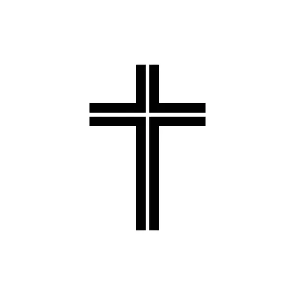 religion christian cross icon vector symbol isolated illustration white background