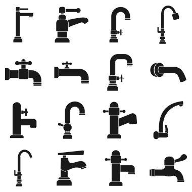 Musluk simgesi vektör simgesi ayarla