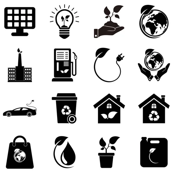 ekoloji simgesi seti, doğa simgesi vektör sembolü