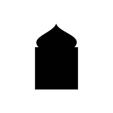 İslami pencere ikonu vektör sembolü