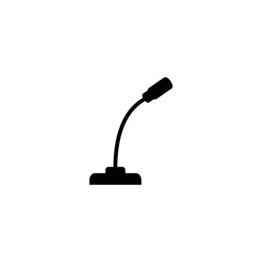 Mikrofon Simgesi Vektör Sembolü Çizimi