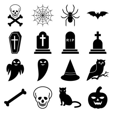 Korku izole edilmiş resimlerin Cadılar Bayramı simgesi beyaz arkaplan