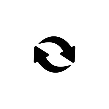 Simge vektör sembolünü beyaz arkaplanı tazele