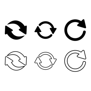 Simge vektör sembolünü beyaz arkaplanı tazele