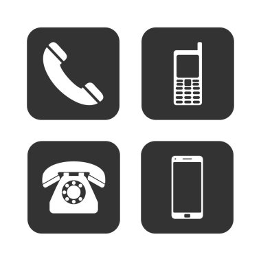 telefon simgesi seti, telefon vektörü, telefon çizimleri, telefon sembolü