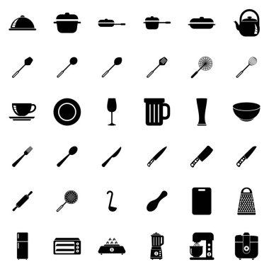 pişirme ekipmanı simgesi vektör sembolü izole edilmiş beyaz arkaplan