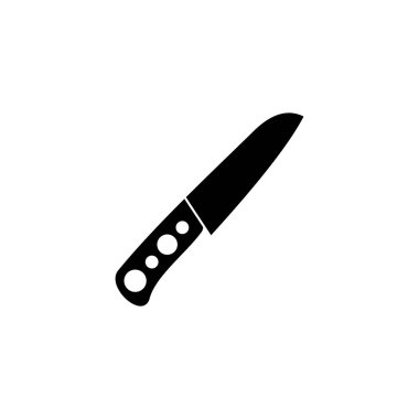 bıçak simgesi yemek pişirme ekipmanlarının sembolü izole edilmiş beyaz arkaplan
