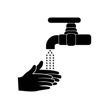 Laboratuvar ekipmanı simgesi, tıbbi simge, koronavirüs ikonu vektör sembolü izole edilmiş beyaz arkaplan