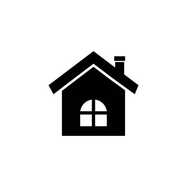 Ev simgesi vektör sembolü. Beyaz arkaplanda izole illüstrasyon