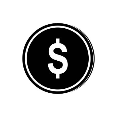 para, para para para ikonu vektör sembolü finansman izole görüntü beyaz arkaplan