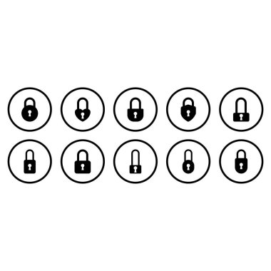 Güvenlik izole edilmiş resim arkaplanının asma kilit simgesi